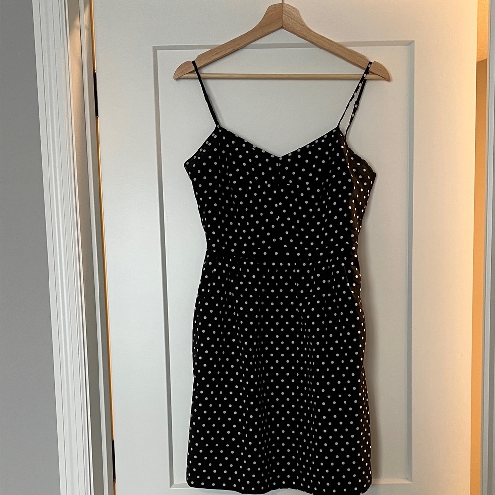 J. Crew Black and White Polka Dot Dress